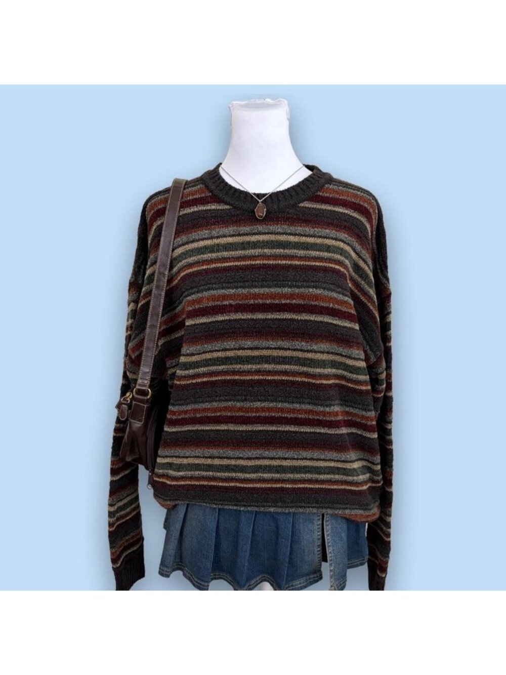 90s striped indie skater sweater